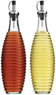 🍶 clear ribbed round oil and vinegar set - home essentials 411, 20-ounce logo