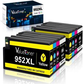 img 2 attached to Valuetoner 952XL Remanufactured Ink Cartridges - High Yield Replacement for HP 952 XL - 8 Pack for Pro OfficeJet Printers 8710 8720 7740 8740 7720 8730