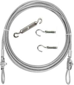 img 4 attached to 🧺 Tsurpcao Stainless Steel Clothesline Wire - Outdoor Cable Rope for Laundry Hanging and Drying with Tightener System - Multipurpose for Outdoor, Indoor, and Home Use (32Ft)