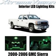 xtremevision интерьерные светодиоды для gmc sierra 2000-2006 (16 штук) зеленый интерьерный светодиодный набор с инструментом для установки логотип