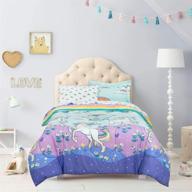 🦄 enchanting twin bedding set: kidz mix magical unicorn bed in a bag logo