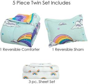 img 3 attached to 🦄 Enchanting Twin Bedding Set: Kidz Mix Magical Unicorn Bed in a Bag