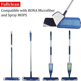 img 3 attached to 🧹 Fullclean Microfiber Mop Pads - 4 Pack Compatible with Bona, Ideal Replacement for Hardwood Floors, Bona Microfiber & Spray Mop, E-Cloth, Rubbermaid, Turbo, Norwex - 18 Inch