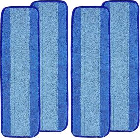 img 4 attached to 🧹 Fullclean Microfiber Mop Pads - 4 Pack Compatible with Bona, Ideal Replacement for Hardwood Floors, Bona Microfiber & Spray Mop, E-Cloth, Rubbermaid, Turbo, Norwex - 18 Inch