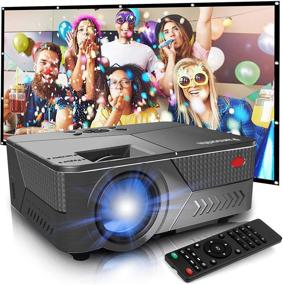 img 4 attached to 📽️ Pansonite Mini Projector: High Brightness, 1080P Support, 200'' Display - Portable & Compatible with TV Stick/iPhone/Android/HDMI/USB/PS5 (Latest Upgrade)