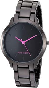 img 3 attached to ⌚ Женские часы с ганметаллическим браслетом от Nine West