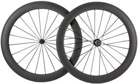 img 4 attached to Ultimate Speed and Performance: Queen Bike 700c 60mm 3k Superlight Carbon Clincher Wheelset for Cycling and Racing - 20/24h