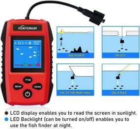img 3 attached to 🎣 Deep Red Venterior Portable Fish Finder - Handheld Fishfinder & Depth Finder for Ice Kayak Fishing - Sonar Transducer & LCD Display included