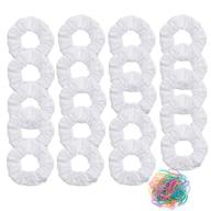 🎀 20 pack white scrunchies: perfect tie dye party hair accessories for women logo