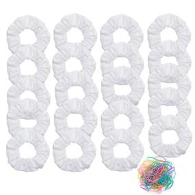 img 4 attached to 🎀 20 Pack White Scrunchies: Perfect Tie Dye Party Hair Accessories for Women