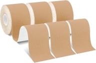 laneco kinesiology tape(19.7ft uncut per roll, 4 pack), latex free physio tape, water resistant sports tape for knees, ankles, shoulder - beige, 19.7 ft логотип