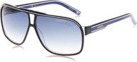 🕶️ stylish carrera grand prix 2/s rectangular sunglasses - black/blue shaded, 64mm, 9mm логотип