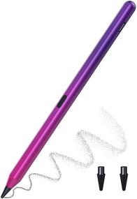 img 4 attached to 🖊️ MoKo Stylus Pencil - Compatible with iPad including Palm Rejection - Fits 2021 iPad Mini 6th Gen, iPad 8th/9th Gen, iPad Pro 11/12.9 Inch (2018-2021), iPad Air 4th Gen, iPad 6/7th Gen - Gradient Purple