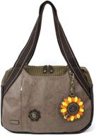 chala bowling bag stone gray women's handbags & wallets and shoulder bags logo