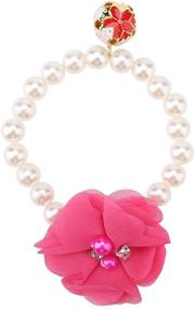 img 4 attached to 💎 Fancy Pearls Crystal Pet Necklace: Exquisite Jewelry for Stylish Pets