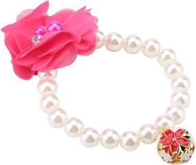 img 1 attached to 💎 Fancy Pearls Crystal Pet Necklace: Exquisite Jewelry for Stylish Pets