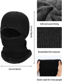 img 2 attached to Balaclava Knitted Windproof Covering Outdoor Outdoor Recreation for Climbing