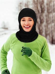 img 3 attached to Balaclava Knitted Windproof Covering Outdoor Outdoor Recreation for Climbing