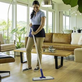 img 1 attached to 🧹 Cinch Mop - Effective Microfiber Flat Mop System for Hardwood Floors, Tile, Laminate, and Vinyl - Includes 2 Reusable Wet Pads Refills
