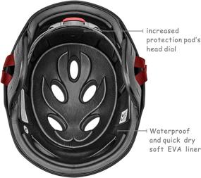 img 2 attached to Велосипедный спортивный каск GP_Black "Tontron Skateboard