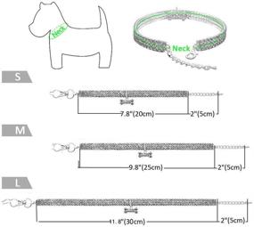 img 3 attached to RayMinsino Red Diamond Pet Collar – Adjustable Crystal Elastic Necklace for Cats and Dogs, Heart Claw Pendant Wedding Pet Jewelry