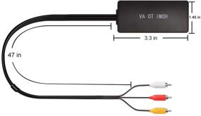 img 2 attached to 🔌 Iseebiz HDMI to AV CVBS Cable: HDMI to RCA Converter Adapter with PAL/NTSC Switch USB Charging - Supports 1080P 60Hz Source Input for Laptop DVD Xbox One PS4 Nintendo to Old TV, HDTV, and Projector