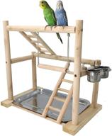 🐦 minorpet pet bird playpen: wood parrot playstand for stimulating exercise and fun logo