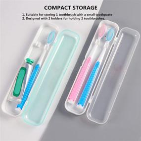 img 2 attached to 🦷 Travel Toothbrush Case, Lapfon Toothbrush Holder with Portable Container for Manual Toothbrush