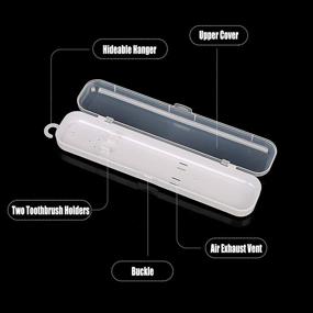 img 3 attached to 🦷 Travel Toothbrush Case, Lapfon Toothbrush Holder with Portable Container for Manual Toothbrush