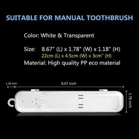 img 1 attached to 🦷 Travel Toothbrush Case, Lapfon Toothbrush Holder with Portable Container for Manual Toothbrush