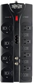 img 2 attached to 💡 Tripp Lite TLP1208TELTV 12-Outlet Surge Protector Power Strip, 8ft Cord, Right-Angle Plug, Tel/Modem/Coax Protection, RJ11, &amp; $150,000 Insurance - Black