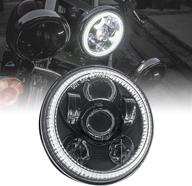 led headlight black finish compliant motorcycle logo