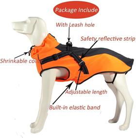 img 2 attached to 🐾 Lifeunion Reflective Waterproof Dog Jacket with Harness, for Medium Large Dogs - Warm Sport Winter Coat with High Neckline Collar