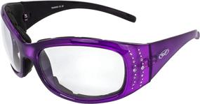 img 4 attached to 😎 Солнцезащитные очки серии Marilyn 2 24 Plus от Global Vision Eyewear: рамка Кристалловидная Пурпурная с отражением, линзы с очищаемыми фотохромными свойствами.