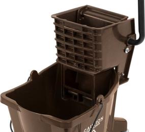 img 2 attached to 🪣 Carlisle 3690469 Commercial Mop Bucket: Efficient Side Press Wringer, 35 Quart Capacity in Classic Brown