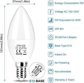 img 3 attached to 💡 Industrial Electrical E12 LED Candelabra Light Bulbs