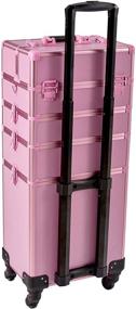 img 3 attached to 💅 Rolling Train Case 5-in-1: Ultimate Nail Polish Holder & Portable Makeup Organizer