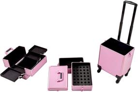 img 2 attached to 💅 Rolling Train Case 5-in-1: Ultimate Nail Polish Holder & Portable Makeup Organizer