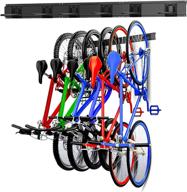 🚴 walmann 6-bike storage rack | garage & home space saver wall mount vertical bike hangers | holds up to 300lbs logo