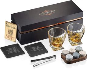 img 3 attached to 🥃 Premium Whiskey Stones Gift Set for Men - Classy Box, 6 Granite Round Whiskey Stones & 10oz Glasses - Ideal Whiskey Lovers Gifts For Men: Dad, Husband, Boyfriend
