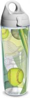 🥤 24-ounce tervis softball wrap water bottle with grey lid - the perfect beverage companion logo