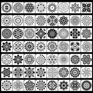 🎨 56 pack mandala dot painting templates stencils ideal for diy rock painting art projects (3.6x3.6 inch) - enhanced seo logo