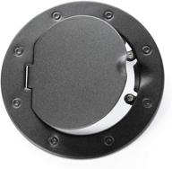 🚙 rugged ridge 11229.05 non-locking gas cap door, textured black for 2007-2018 jeep wrangler jk/jku logo