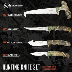 img 3 attached to 🔪 Ultimate Hunting Knife Set: 11-Piece Field Dressing Kit with High-Quality Knives and Storage Case - Perfect for Man, Hunter, Deer Hunting, Camping, Survival, Fishing