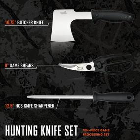 img 1 attached to 🔪 Ultimate Hunting Knife Set: 11-Piece Field Dressing Kit with High-Quality Knives and Storage Case - Perfect for Man, Hunter, Deer Hunting, Camping, Survival, Fishing