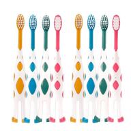 🦌 extra soft little deer kids toothbrush - 8-pack for ages 2-8 (pink, orange, blue, green) logo