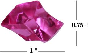 img 3 attached to 💎 Fuchsia Acrylic Ice Rock Crystals - Table Scatters, Vase Fillers - Wedding, Banquet, Party, Event, Birthday Decorations (Fuchsia, 150 count)
