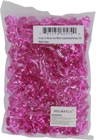 img 2 attached to 💎 Fuchsia Acrylic Ice Rock Crystals - Table Scatters, Vase Fillers - Wedding, Banquet, Party, Event, Birthday Decorations (Fuchsia, 150 count)