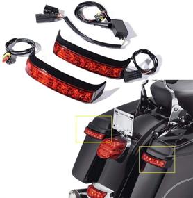 img 3 attached to 🏍️ Harley Touring LED Saddlebag Tail Run Brake Turn Signal Light Lamp (Black Housing/Red Lens) Compatible with FLHTCU FLHTCUL FLHTK FLHTKL FLTRU '14-'18 FLHTKSE FLTRUSE '16-'18