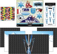 scrapbook customs skiing themed stickers logo